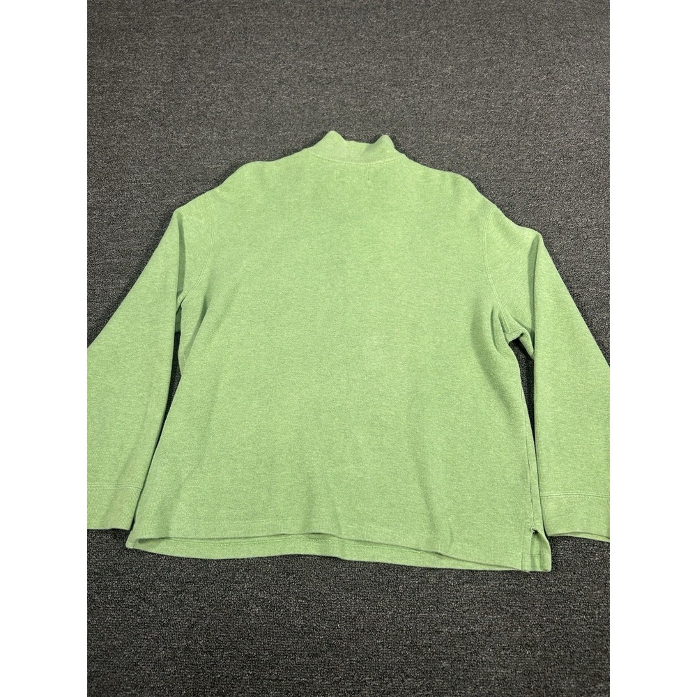 Polo Ralph Lauren 1/4 Zip Sweater‎ Men's XL Green Preppy Pony Cotton Long Sleeve - Picture 2 of 7